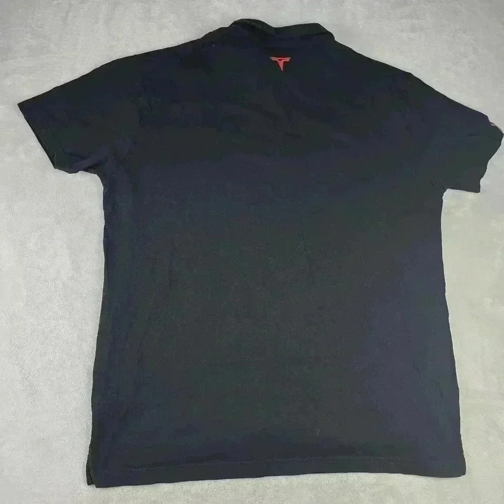 Tesla Men’s Black Polo Shirt Polyester Short Sleeve Sz 2XL - Picture 2 of 8
